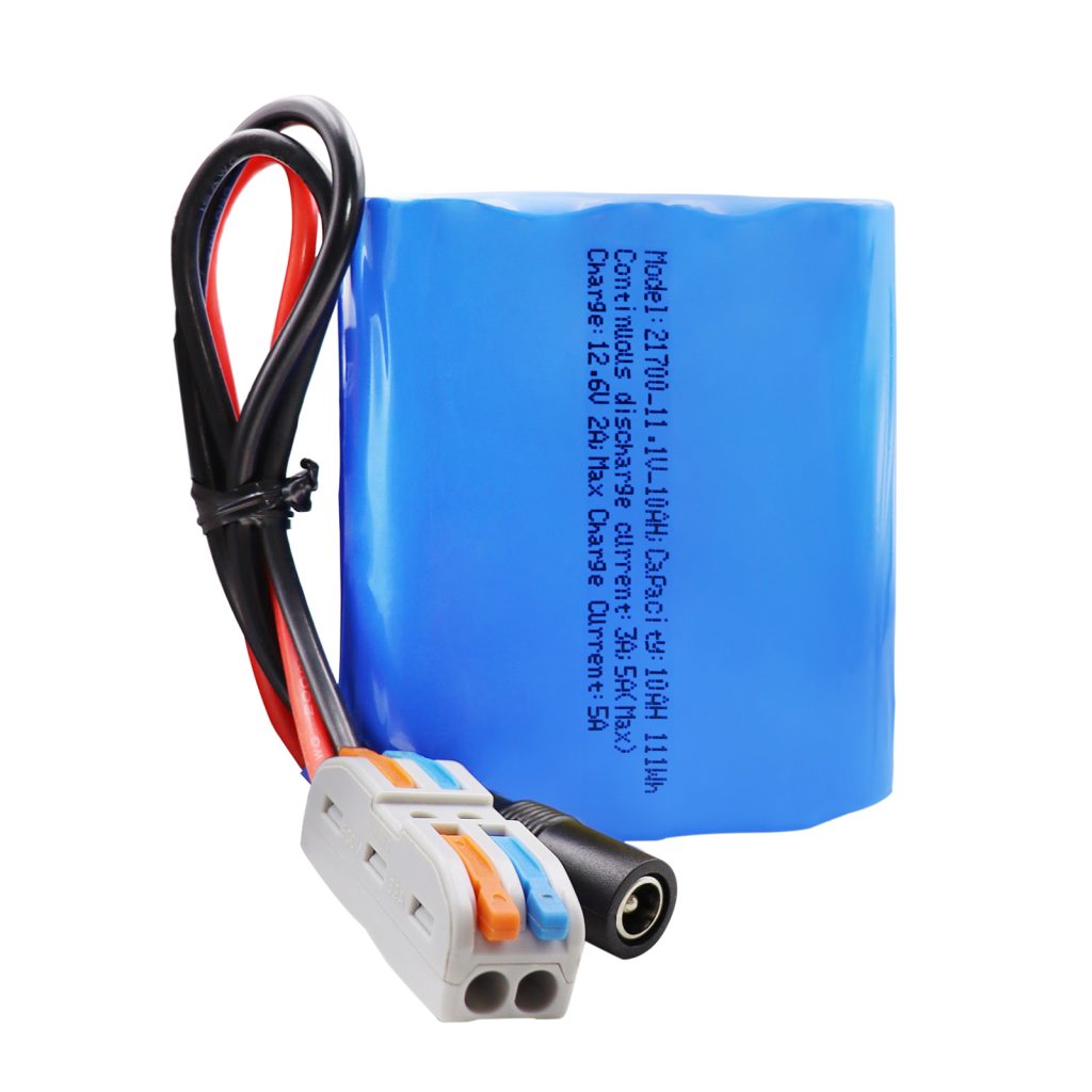 12V lithium-ion battery pack with cable