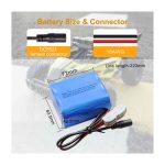 11.1V 10000mAh 21700 Li-ion Battery Pack with Bare Leads, 12V Charger and Cable Connector for RC Cars, Boats, Robotics, DIY and LED Light Kits