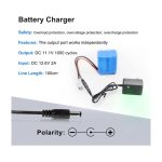 11.1V 10000mAh 21700 Li-ion Battery Pack with Bare Leads, 12V Charger and Cable Connector for RC Cars, Boats, Robotics, DIY and LED Light Kits