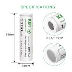 3.7V 1200-3200mAh 18650 Lithium-ion Battery Cells with Flat Top