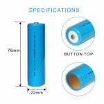 3.7V 4000mAh Li-ion 21700 Battery with Button Top Protection PCB
