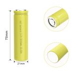 3.7V 5000mAh Protected Li-ion 21700 Battery with Flat Top