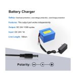 22.2V 4Ah and 8Ah Li-ion Battery Packs with DC5521 Male Cable and 24V Charger for OEM/ODM Replacement Projects
