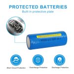 3.7V 4000mAh & 5000mAh Protected Li-ion 26650 Battery with Button Top