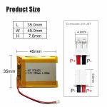 3.7V 1350mAh Protected Li-Polymer Battery Pack with Custom JST Connector