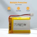 3.7V 1500mAh Protected Li-Polymer Battery Pack with 2.54 JST Connector