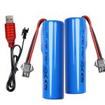 3.7V 800mAh-2000mAh Li-ion Battery Packs for RC Cars and Boat Spare Parts with SM 2P Plug & Charging Cable