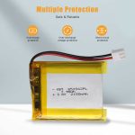 3.7V 2100mAh Protected Li-Polymer Battery Pack with 2.54 JST Connector