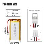 3.7V 3500mAh Protected Li-Polymer Pouch Battery with JST Lead