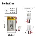 3.7V Thin LiPo Battery Cells with Custom Connector