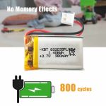3.7V Thin LiPo Battery Cells with Custom Connector