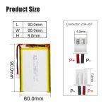 3.7V 6000mAh Li-Polymer Pouch Battery Pack with 9mm Profile