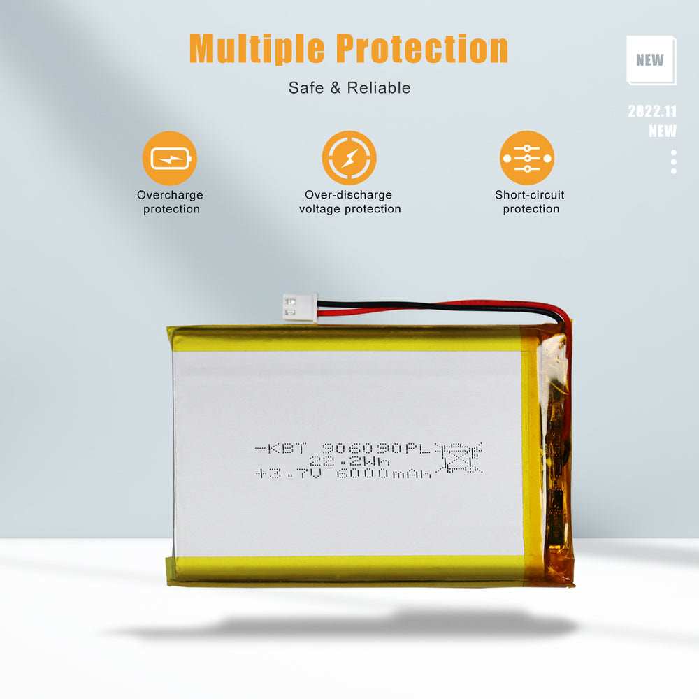 3.7V 6000mAh Li-Polymer Pouch Battery Pack with 9mm Profile