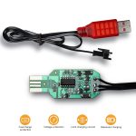 3.7V 800mAh-2000mAh Li-ion Battery Packs for RC Cars and Boat Spare Parts with SM 2P Plug & Charging Cable