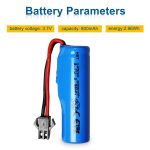 3.7V 800mAh-2000mAh Li-ion Battery Packs for RC Cars and Boat Spare Parts with SM 2P Plug & Charging Cable