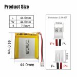 3.8V Protected Li-Polymer Battery Pack with 2.54 JST Connector