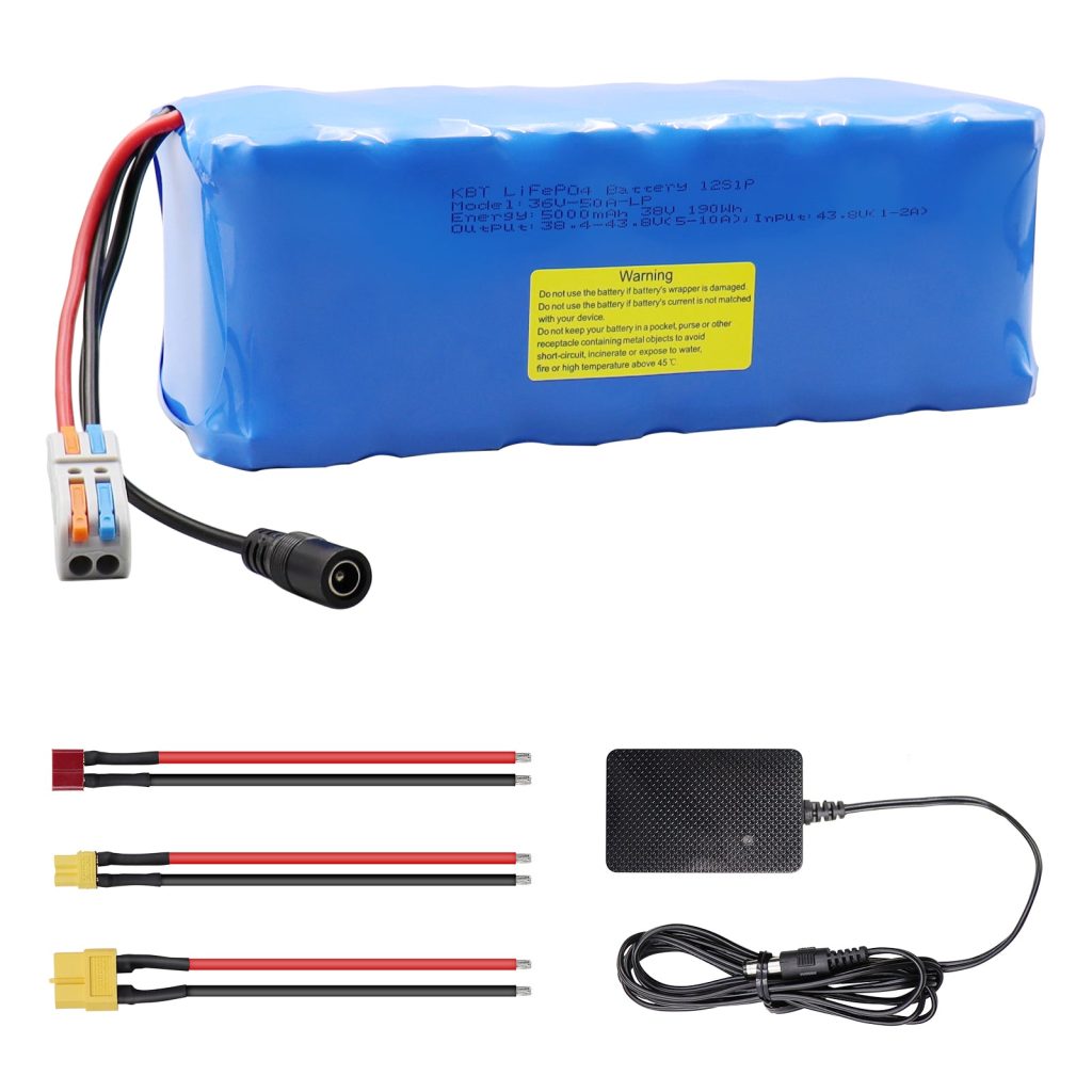 36V 5Ah 192Wh LiFePO4 Battery Pack with 10A BMS...