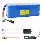 36V 5Ah 192Wh LiFePO4 Battery Pack with 10A BMS, Charger and DC5521 Connector