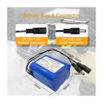 11.1V 5200mAh Li-ion Battery Pack with DC5521 Male Output and 12V Charger for CCTV, LED Lighting and OEM/ODM Projects