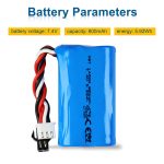 7.4V 800mAh-1500mAh 15C High Drain Discharge Lithium-ion Battery Packs for RC Cars