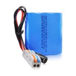 11.1V 10000mAh 21700 Li-ion Battery Pack with Bare Leads, 12V Charger and Cable Connector for RC Cars, Boats, Robotics, DIY and LED Light Kits