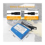 11.1V 1200mAh Li-ion Battery Pack with Bare Leads or DC5521 Connector for RC & Robot