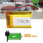 3.7V 1200mAh Li-Polymer Battery Pack with 2.54 JST Connector