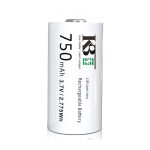 3.7V 750mAh Li-ion 16340（CR123A）Rechargeable Battery for Security Cameras