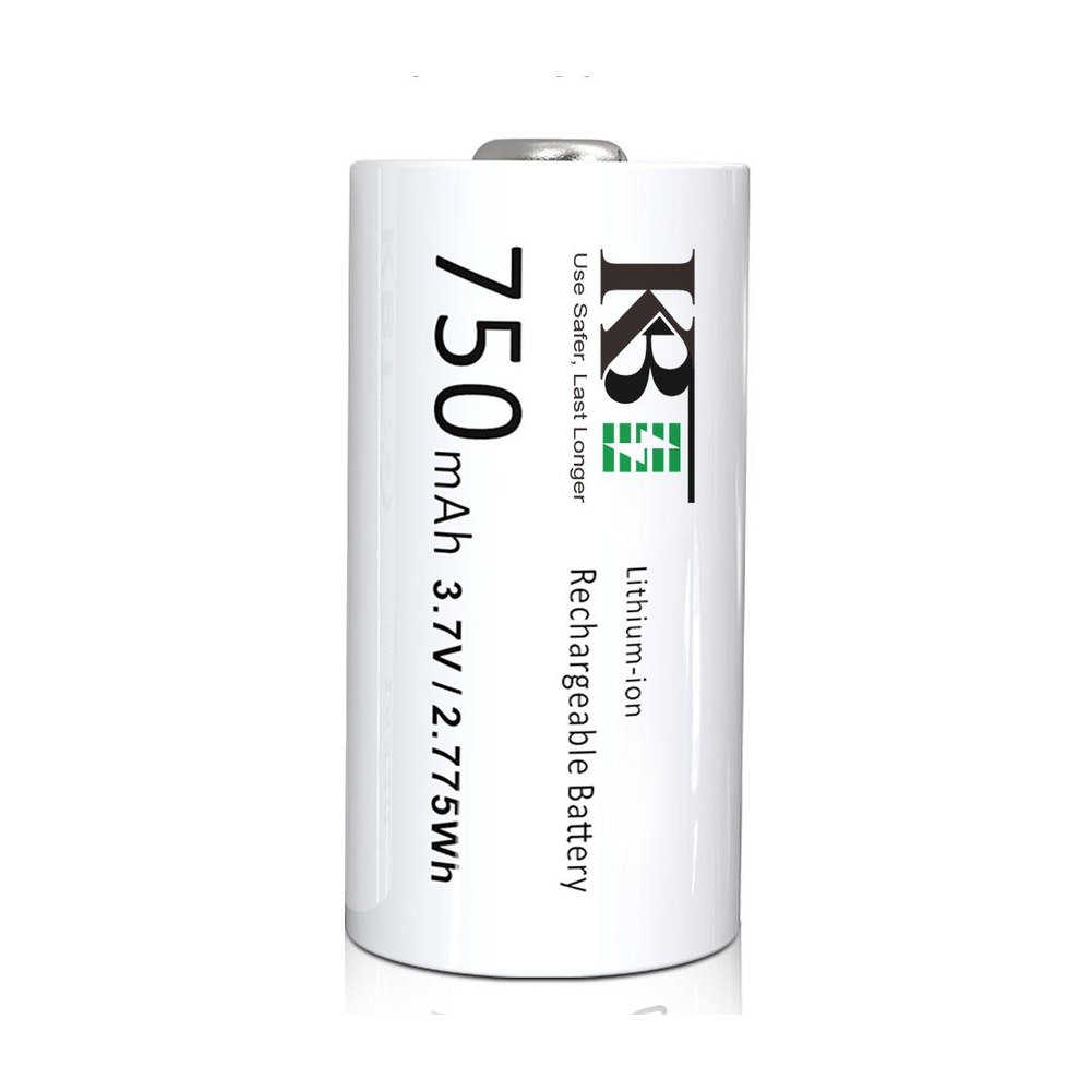 3.7V 750mAh Li-ion 16340（CR123A）Rechargeable ...