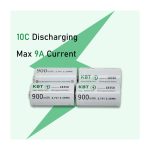 3.7V 900mAh Li-ion 18350 Rechargeable Battery with Button Top