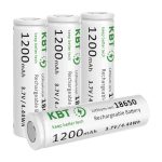 3.7V 1200-3200mAh 18650 Lithium-ion Battery Cells with Flat Top