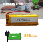 3.7V 1400mAh Li-Polymer Battery Pack with 2.54 JST Connector