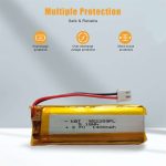 3.7V 1400mAh Li-Polymer Battery Pack with 2.54 JST Connector