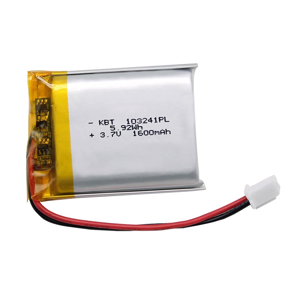 3.7V 1600mAh Li-Polymer Battery Pack with 2.54 ...
