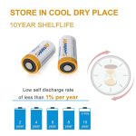 3V 1500mAh CR123A Primary Lithium Battery for Flashlights and Security Devices