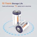 3.6V 1200mAh ER14250 Li-SOCl2 1/2 AA Long-life Battery for Sensors and Security Systems