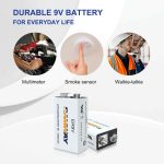 10.8V 1200mAh ER9V Li-SOCl2 9V Battery for Smoke Alarms and Meters